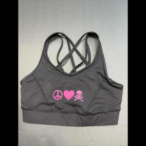 lululemon athletica Black Sports Bra with Pink Accents
